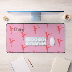 Ballerina. Pink. Personalisiert Schreibtischunterlage