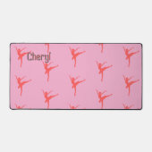 Ballerina. Pink. Personalisiert Schreibtischunterlage (Vorderseite)