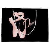 Ballerina Pink Pointe Shoes Dance LG GB Große Geschenktüte (Rückseite)