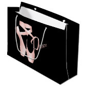 Ballerina Pink Pointe Shoes Dance LG GB Große Geschenktüte (Vorderseite Schrägansicht)