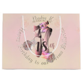 Ballerina Pink Toe Shoes Große Geschenktüte (Vorderseite)