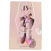 Ballerina Pink Toe Shoes Mittlere Geschenktüte (Rückseite)