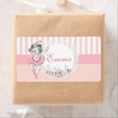 Ballerina Pink Tutu Streifen Blume Wasser Flasche (Insitu)