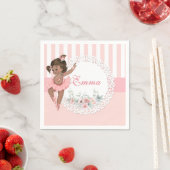 Ballerina Pink Tutu Stripes Blume Serviette (Beispiel)