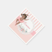Ballerina Pink Tutu Stripes Blume Serviette (Ecke)