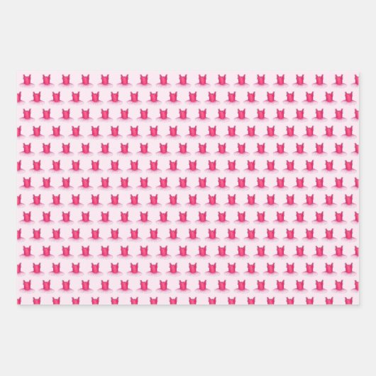 Ballerina Pink Tutu Toe Pointe Shows Ballett Tanz Geschenkpapier Set (Vorderseite)