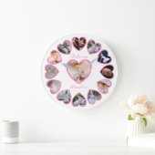 Ballerina Pink Weißes Fotomaterial Große Wanduhr (Zuhause)