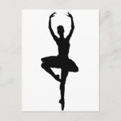BALLERINA PIROUETTE (Ballett-Tanz-Silhouette) ~ Postkarte (Vorderseite)
