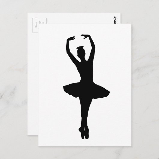 BALLERINA PIROUETTE EN POINTE (Ballet Dancer) ~ Postkarte (Vorne/Hinten)