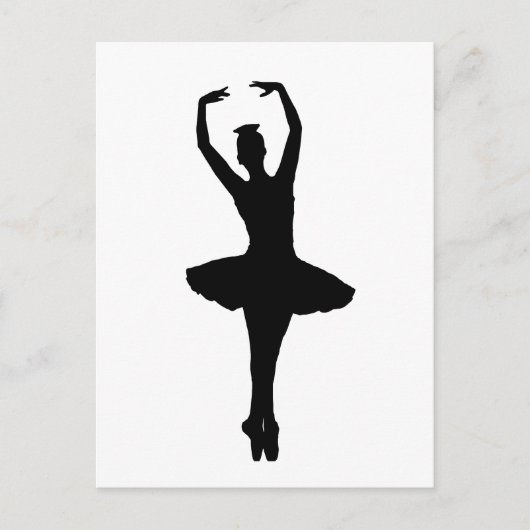 BALLERINA PIROUETTE EN POINTE (Ballet Dancer) ~ Postkarte (Vorderseite)