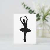 BALLERINA PIROUETTE EN POINTE (Ballet Dancer Silho Postkarte (Stehend Vorderseite)