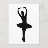 BALLERINA PIROUETTE EN POINTE (Ballet Dancer Silho Postkarte (Vorderseite)