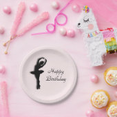 Ballerina Pirouette in Garden Green Pappteller (Party)