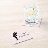 Ballerina Pirouette in Garden Green Rechteckiger Pappuntersetzer (Vor Ort)