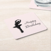 Ballerina Pirouette in Garden Green Rechteckiger Pappuntersetzer (angewinkelt)