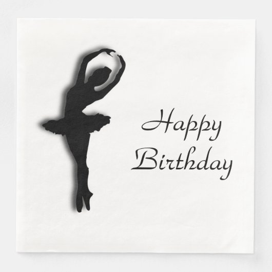 Ballerina Pirouette in Garden Green Serviette (Vorderseite)