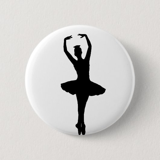 BALLERINA-PIROUETTEN-en POINTE (Ballett-Tänzer) ~ Button (Vorderseite)