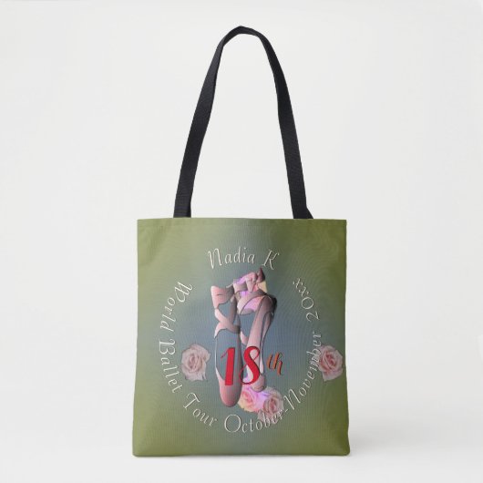 Ballerina Pointe Retro Tasche (Vorderseite)