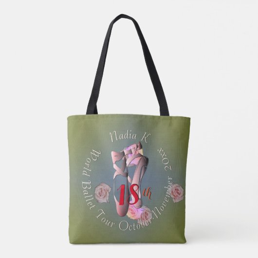 Ballerina Pointe Retro Tasche (Rückseite)