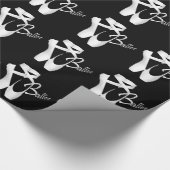 Ballerina Pointe Schuhe Weiß/Schwarz GW Geschenkpapier (Ecke)