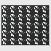 Ballerina Pointe Schuhe Weiß/Schwarz GW Geschenkpapier (Flach)