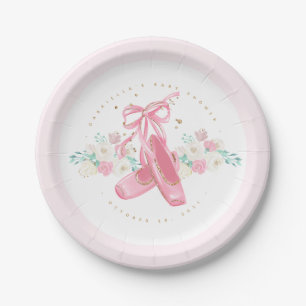 Ballerina Pointe Shoes Babydusche Pappteller