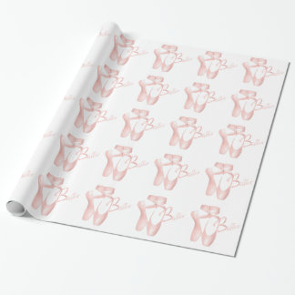 Ballerina Pointe Shoes Pink GW Geschenkpapier