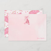 Ballerina Pointe Shoes Tutu Personalisierte Karte (Vorne/Hinten)