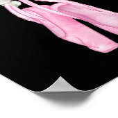 Ballerina Pointe Shows Blume Ballet Dancer Poster (Ecke)