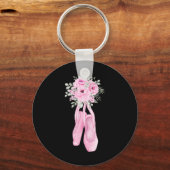 Ballerina Pointe Shows Blume Ballet Dancer Schlüsselanhänger (Vorderseite)