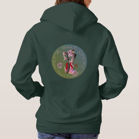 Ballerina Pointe Tanztroupe Hoodie (Rückseite)