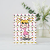 Ballerina Postcard Postkarte (Stehend Vorderseite)
