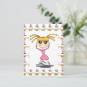 Ballerina Postcard Postkarte (Stehend Vorderseite)