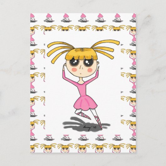 Ballerina Postcard Postkarte (Vorderseite)