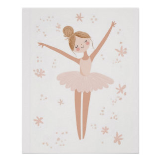 Ballerina Poster für Girls Spielzimmer oder Kinder