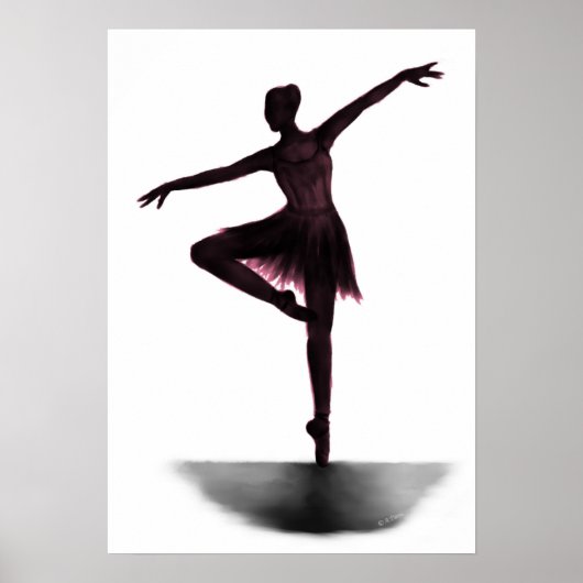 Ballerina-Poster "Grace" - rosa Poster (Vorne)