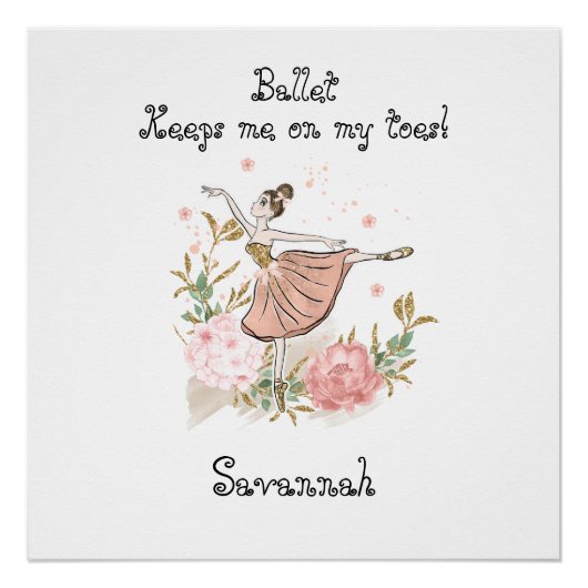 Ballerina-Poster, Tanzklasse-Poster Poster (Vorderseite)