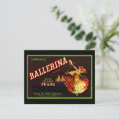 Ballerina Postkarte (Stehend Vorderseite)