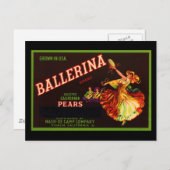 Ballerina Postkarte (Vorne/Hinten)