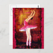 Ballerina Postkarte (Vorne/Hinten)