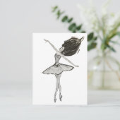 Ballerina Postkarte (Stehend Vorderseite)