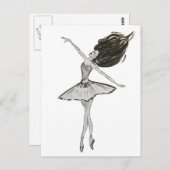 Ballerina Postkarte (Vorne/Hinten)