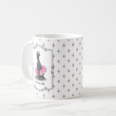 Ballerina Princess Greyhound Dog (schwarz) Kaffeetasse (Vorderseite Links)