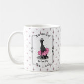 Ballerina Princess Greyhound Dog (schwarz) Kaffeetasse (Links)