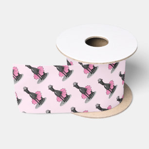 Ballerina Princess Greyhound Dog (schwarz) Satinband