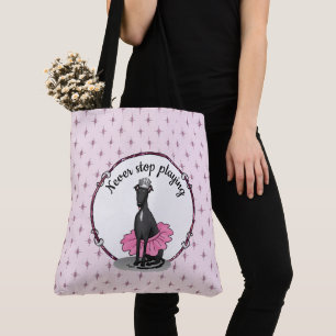 Ballerina Princess Greyhound Dog (schwarz) Tasche
