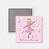 Ballerina Princess Magnet (Vorderseite/Rückseite)