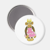 Ballerina Princess Monkey Magnet (Vorderseite/Rückseite)