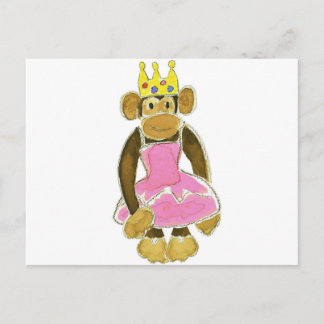 Ballerina Princess Monkey Postkarte