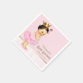 Ballerina Princess Pink Gold Baby Dusche Serviette (Ecke)
